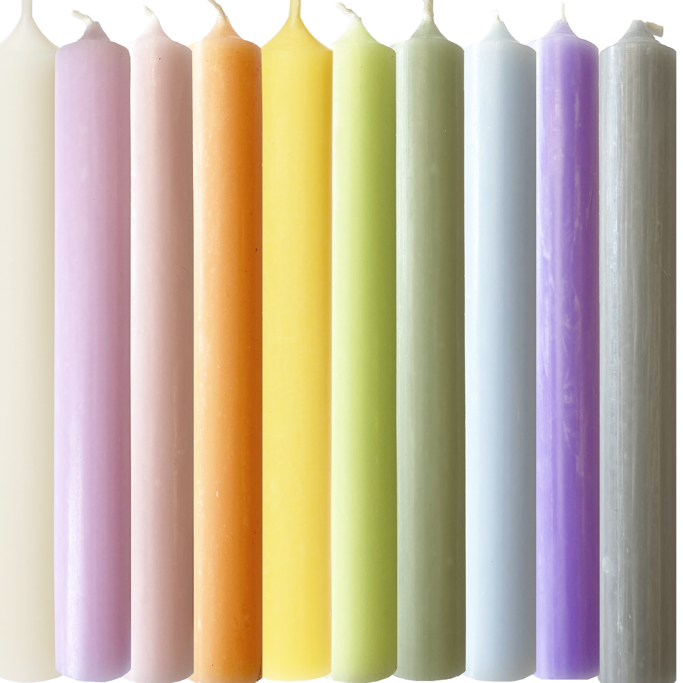 Mixed Colours Dinner Candles