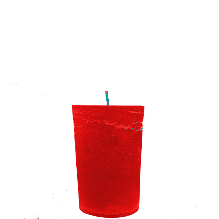 Red Pillar Candle – English Garden or Unscented