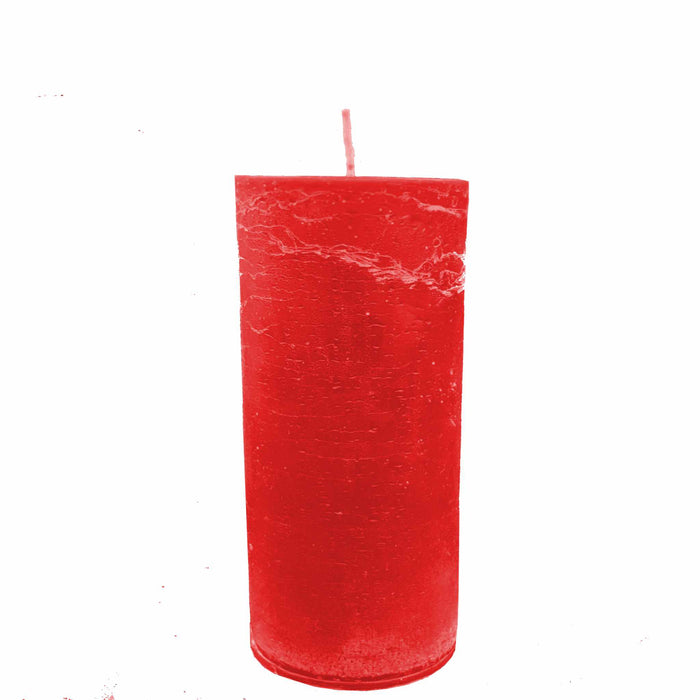 Red Pillar Candle – English Garden or Unscented