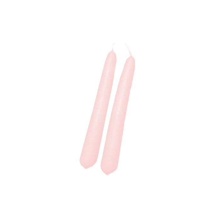 Handmade Dinner Candles/ Pair - Rose Quarts