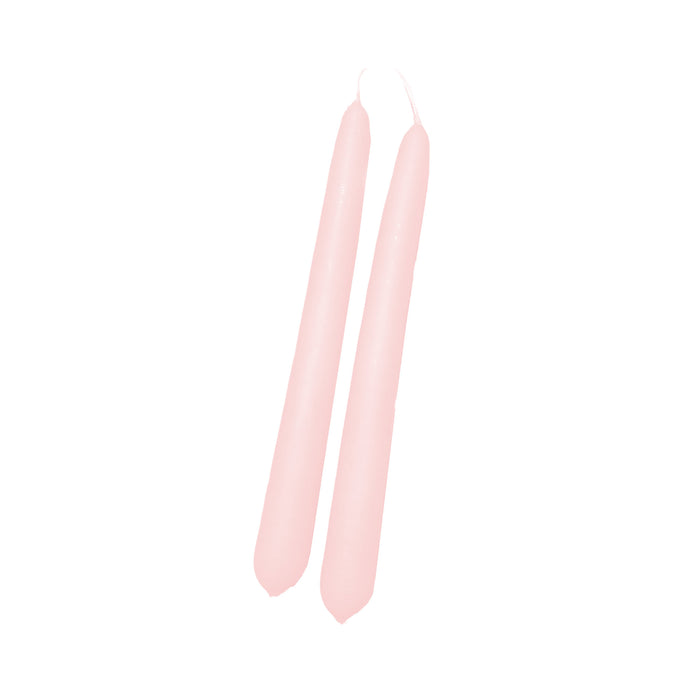 Handmade Dinner Candles/ Pair - Rose Quarts