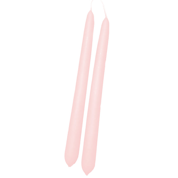 Handmade Dinner Candles/ Pair - Rose Quarts