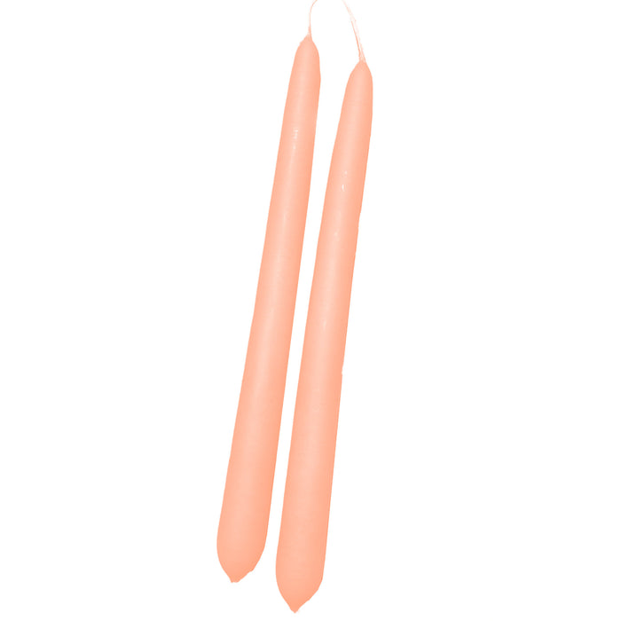 Handmade Dinner Candles/ Pair - Apricot