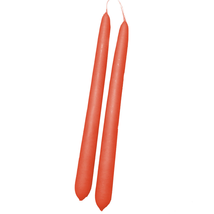 Handmade Dinner Candles/ Pair - Terracotta