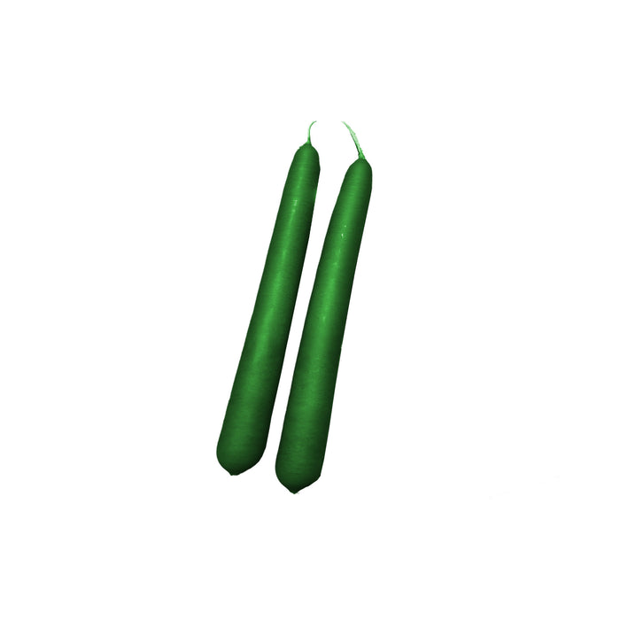 Handmade Dinner Candles/ Pair - Pine Green