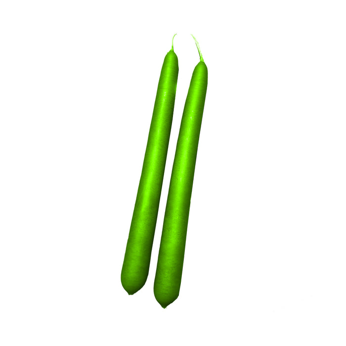 Handmade Dinner Candles/ Pair - Grass Green