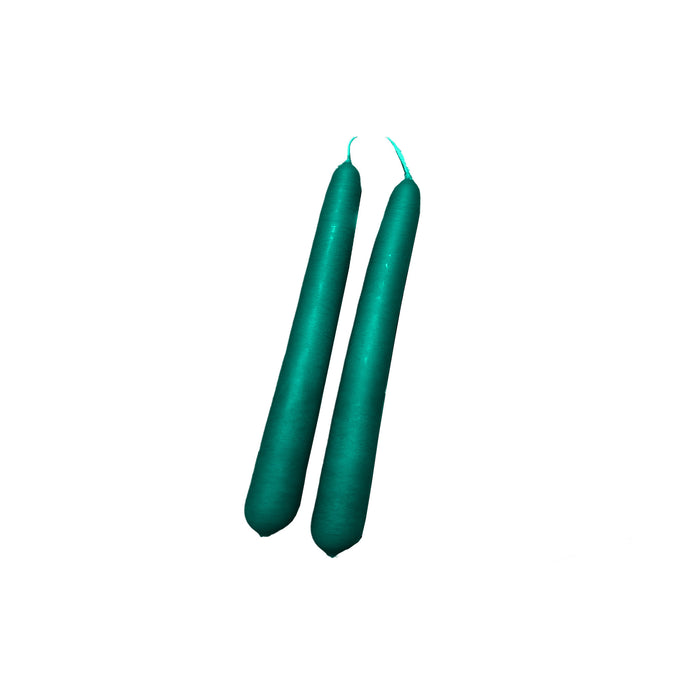 Handmade Dinner Candles/ Pair - Deep Teal