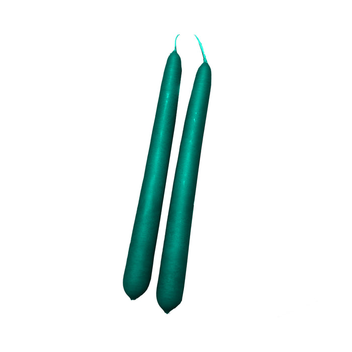 Handmade Dinner Candles/ Pair - Deep Teal