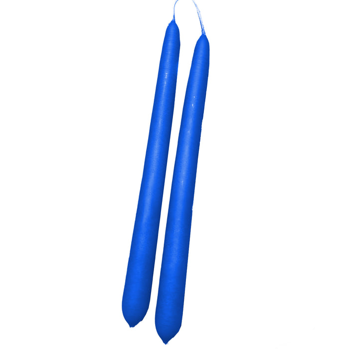 Handmade Dinner Candles/ Pair - Blue