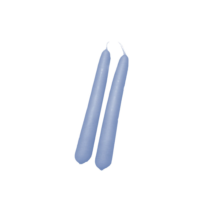 Handmade Dinner Candles/ Pair - Dusty Blue