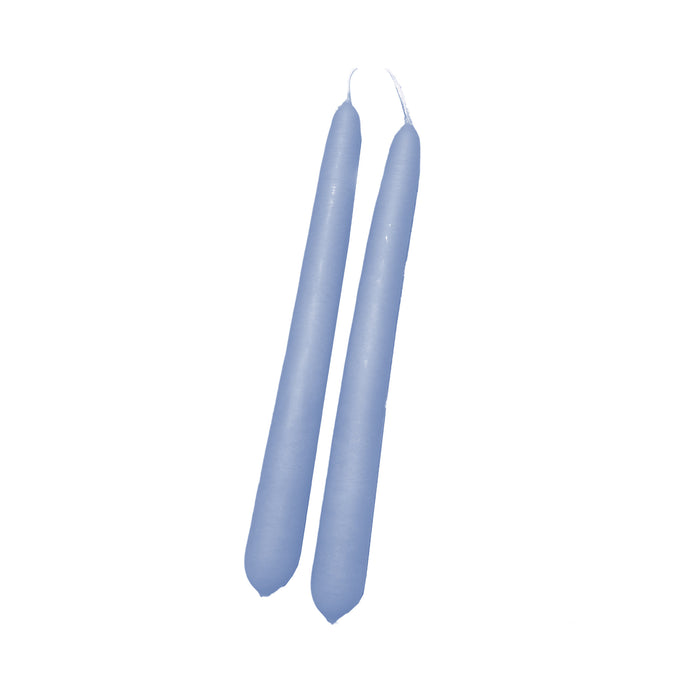 Handmade Dinner Candles/ Pair - Dusty Blue