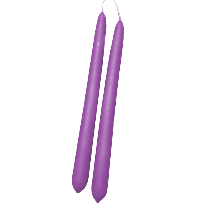 Handmade Dinner Candles/ Pair - Orchid