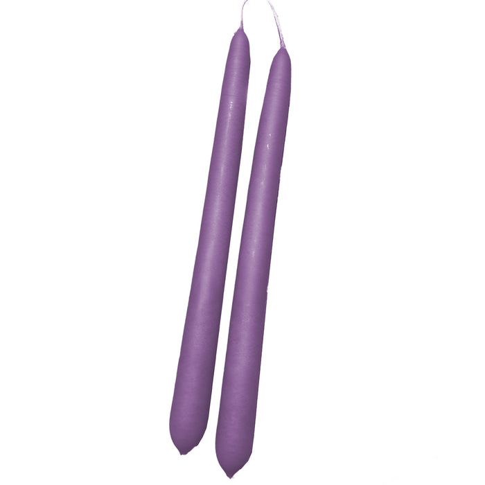 Handmade Dinner Candles/ Pair - Muted Mauve