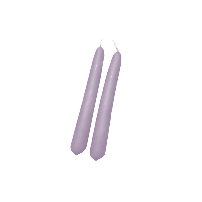 Handmade Dinner Candles/ Pair - Heather