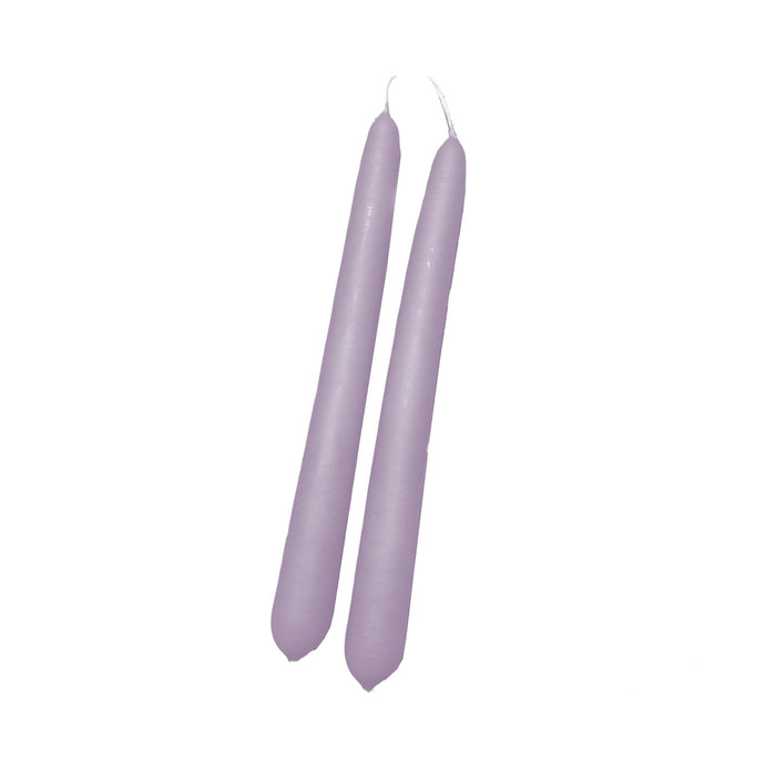 Handmade Dinner Candles/ Pair - Heather