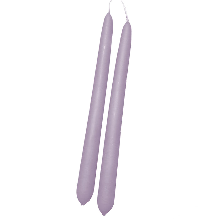 Handmade Dinner Candles/ Pair - Heather