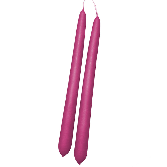 Handmade Dinner Candles/ Pair - Dusty Rose