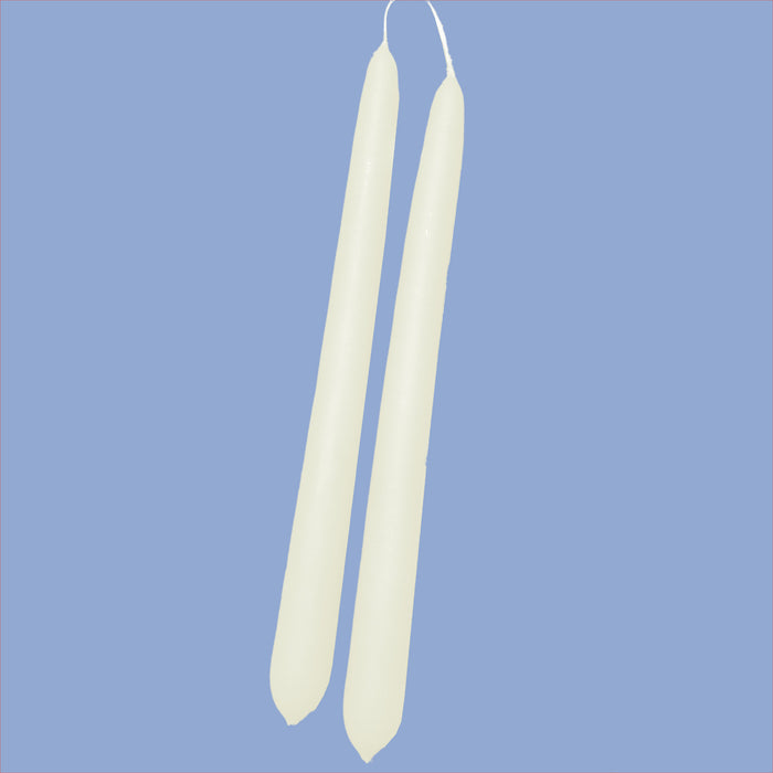 Handmade Dinner Candles/ Pair - Ivory