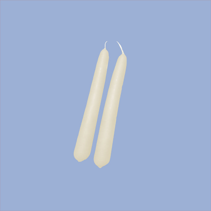 Handmade Dinner Candles/ Pair - Soft Cream
