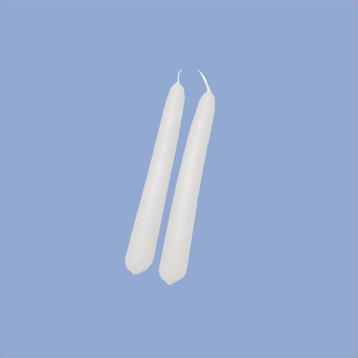 Handmade Dinner Candles/ Pair - Alabaster