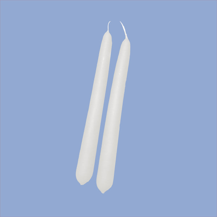 Handmade Dinner Candles/ Pair - Alabaster