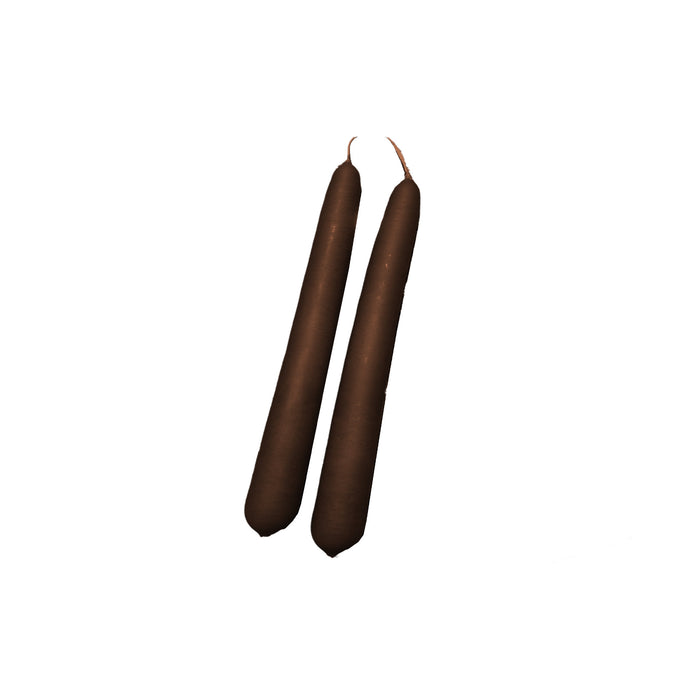 Handmade Dinner Candles/ Pair - Espresso
