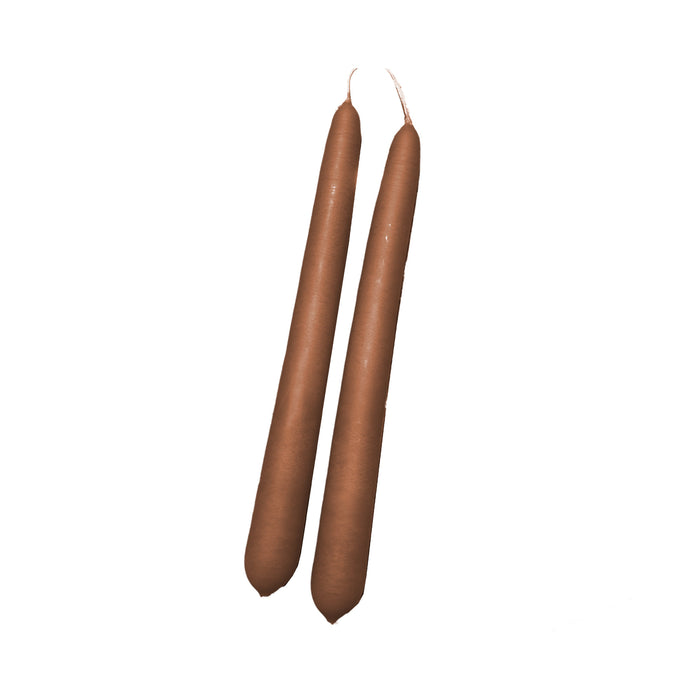 Handmade Dinner Candles/ Pair - Caramel