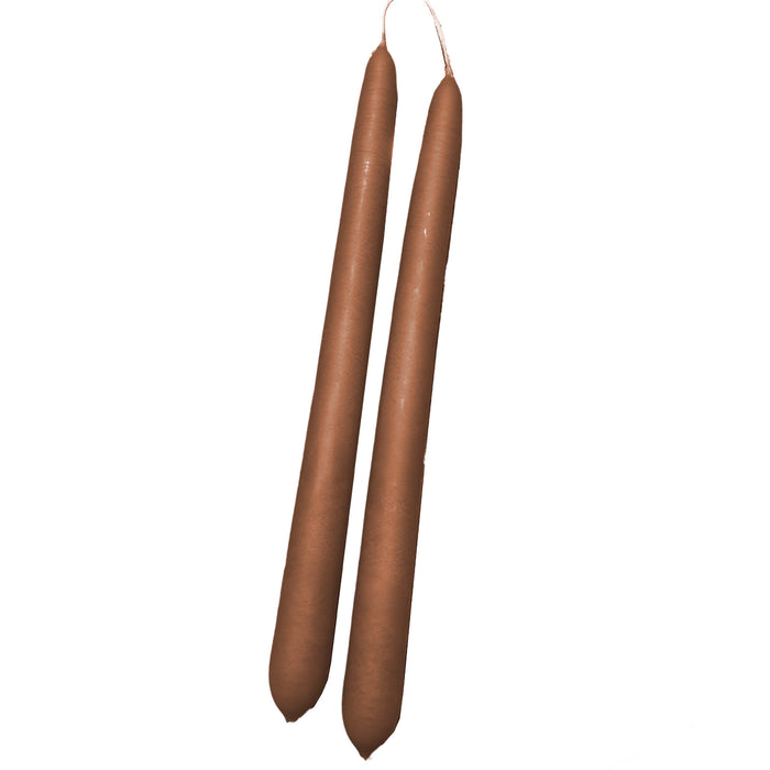 Handmade Dinner Candles/ Pair - Caramel