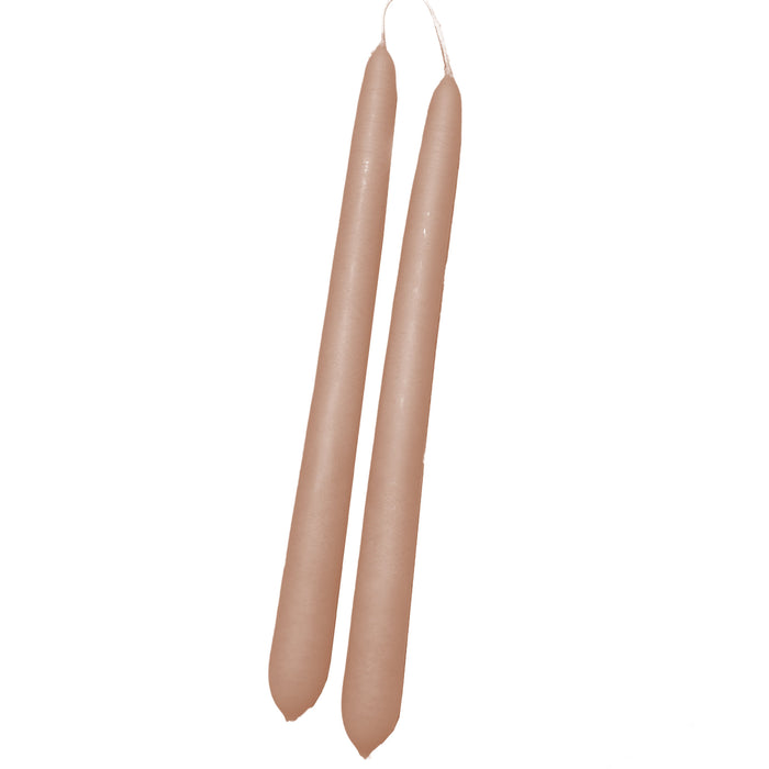 Handmade Dinner Candles/ Pair - Latte