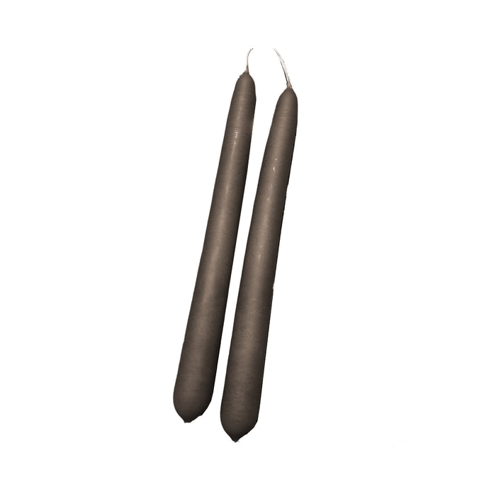 Handmade Dinner Candles/ Pair - Mud