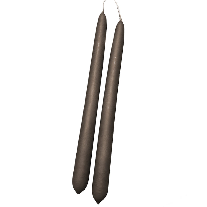 Handmade Dinner Candles/ Pair - Mud