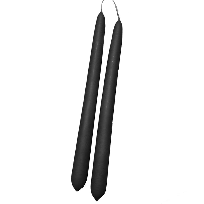Handmade Dinner Candles/ Pair - Slate Grey