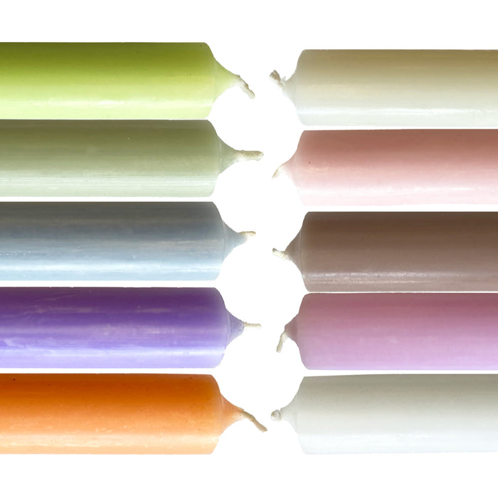 Dinner Candles, Short x 10 Springtime Mix