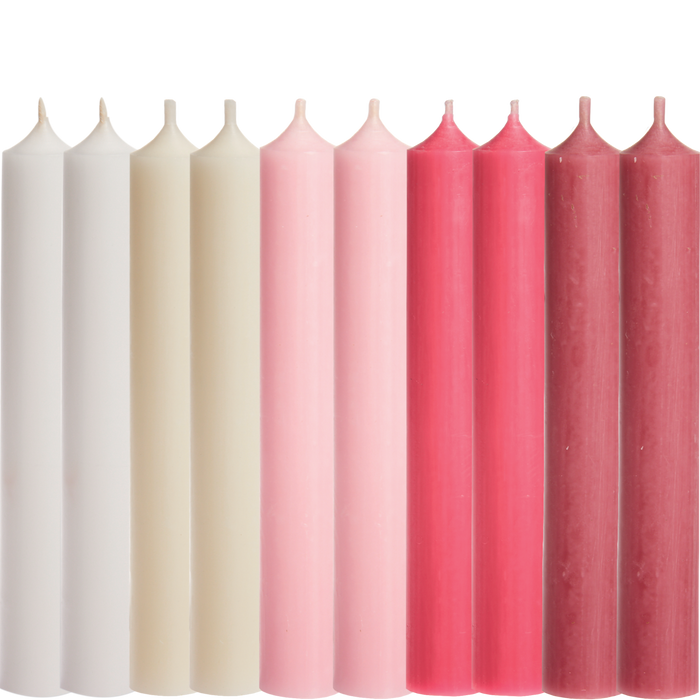 Dinner Candles, Regular x 10 Romantic Mix