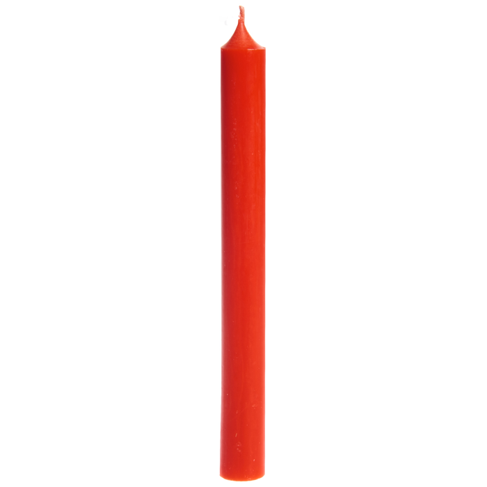 05-Vermillion Red, Tall Dinner Candles