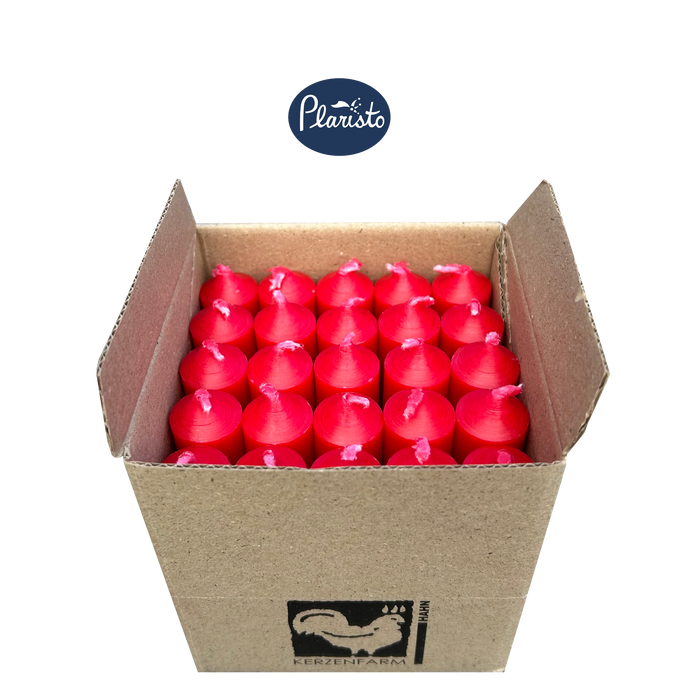 Crimson Red, Short Dinner Candles