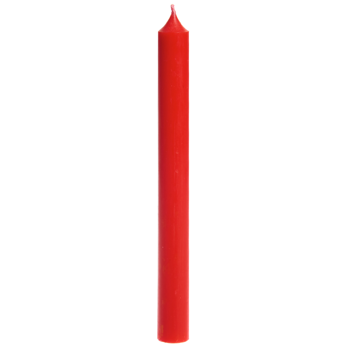 07-Crimson Red, Tall Dinner Candles