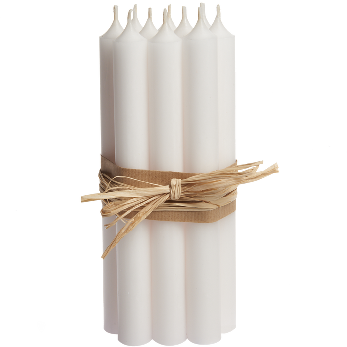 25-White , Tall Dinner Candles