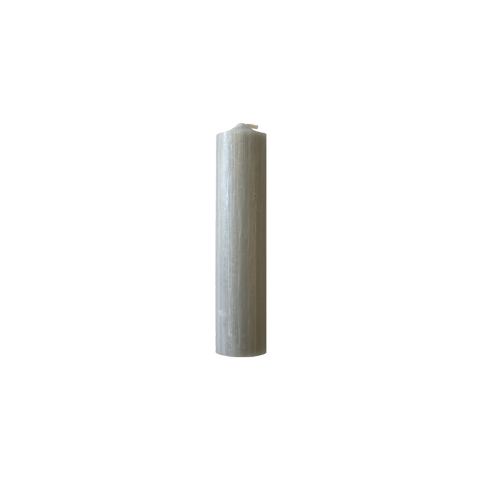 Grey, Short Dinner Candles