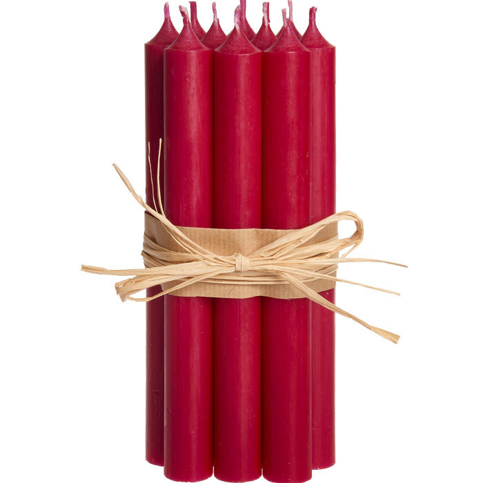 29-Raspberry, Tall Dinner Candles