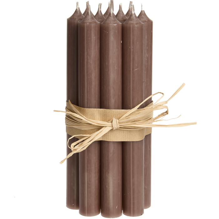 32-Mud, Tall Dinner Candles