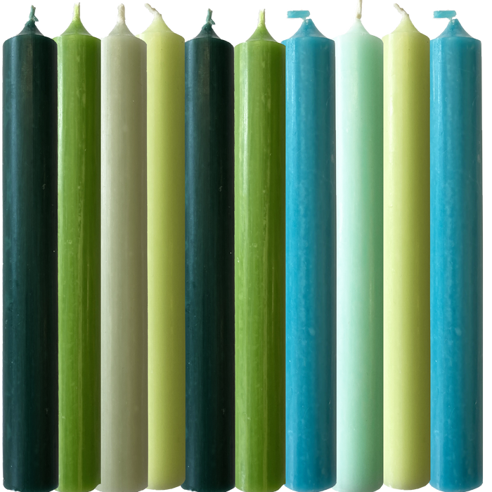 Green Mix, Tall Dinner Candles_10