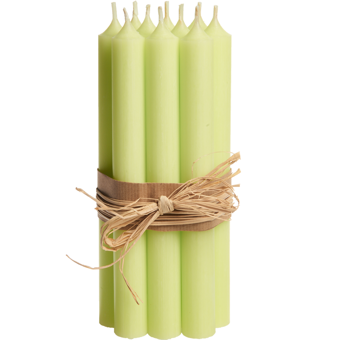 P20-Pastel Green, Tall Dinner Candles