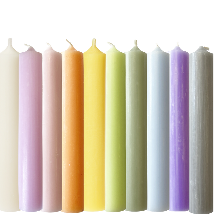 Dinner Candles, Regular x 10 Pastel Mix