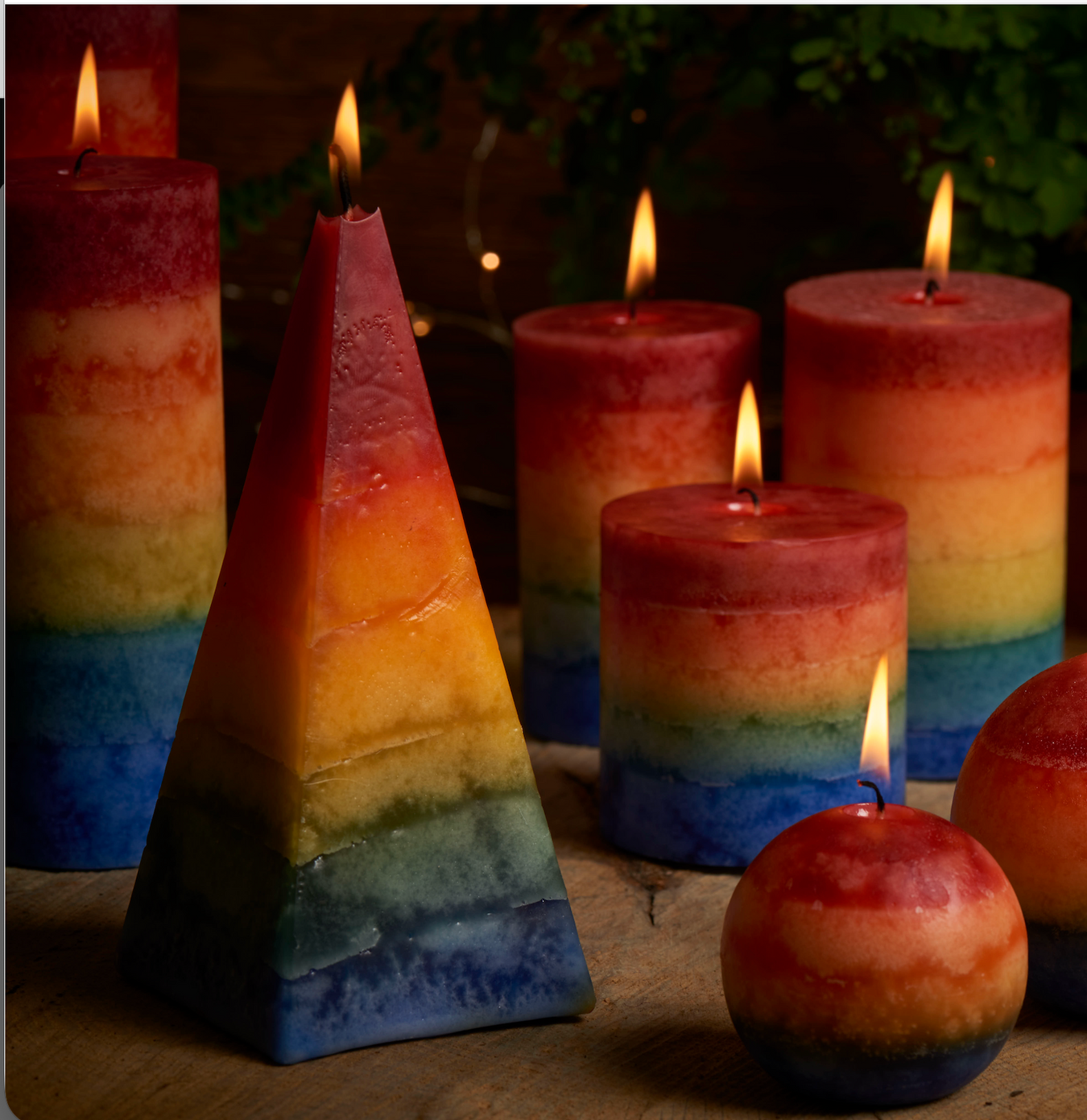 Rainbow Candles