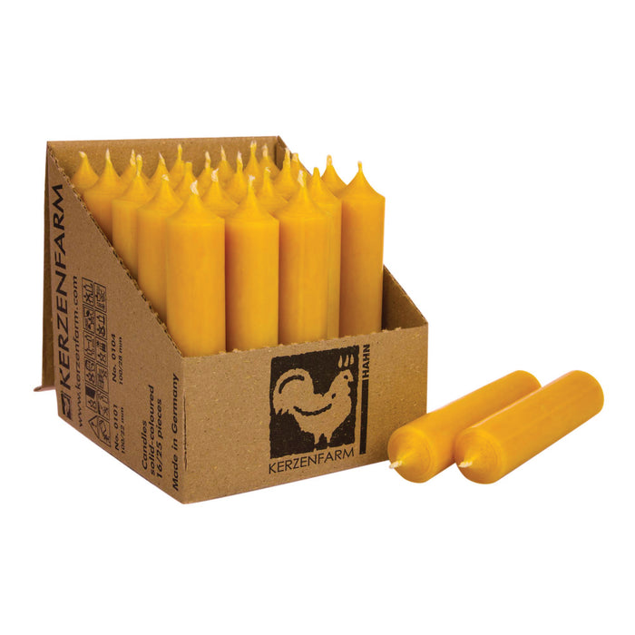 Mustard Yellow, Short Dinner Candles