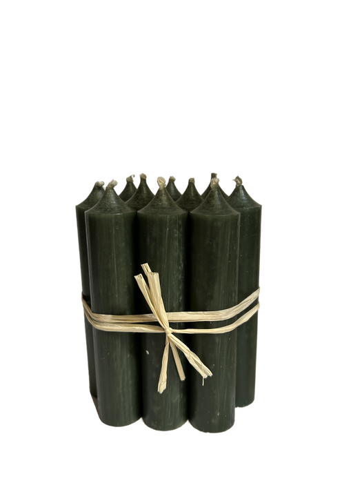 Fir Green, Short Dinner Candles