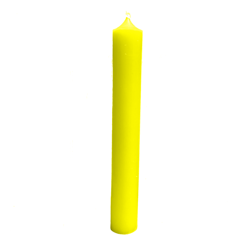 N03 Neon Yellow, Regular Dinner Candles