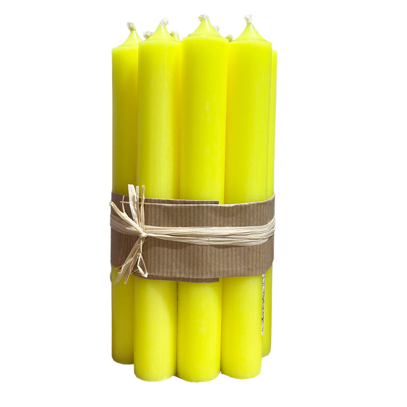 N03 Neon Yellow, Regular Dinner Candles