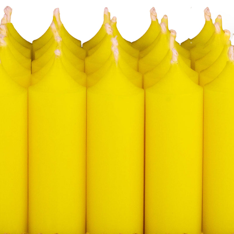 N03 Neon Yellow, Regular Dinner Candles